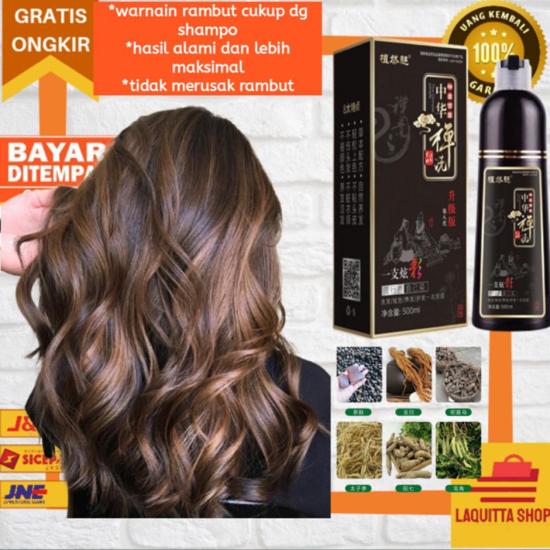 Jual shampo shampoo semir pewarna cat rambut ZHI RAN MEI mokeru