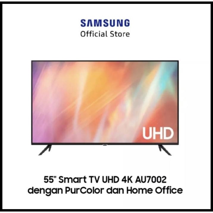 Jual Samsung Smart Tv 55 Inch Crystal Uhd 4K 55Au7002 Ua55Au7002Kxxd Shopee Indonesia