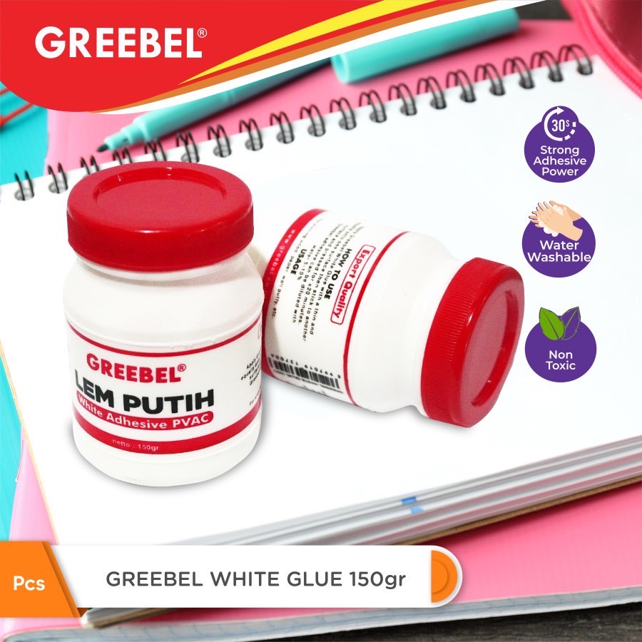 Jual Greebel White Adhesive Pvac Lem Putih Gr Shopee Indonesia