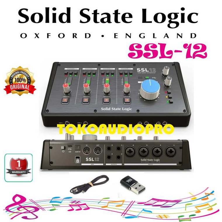 Jual Solid State Logic SSL12 USB Audio Interface SSL-12 Sound Card ...