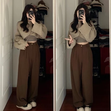 Loose Pants Celana Kantor Wanita Celana Kulot Formal Wanita Katun Polyester Ypd.Id