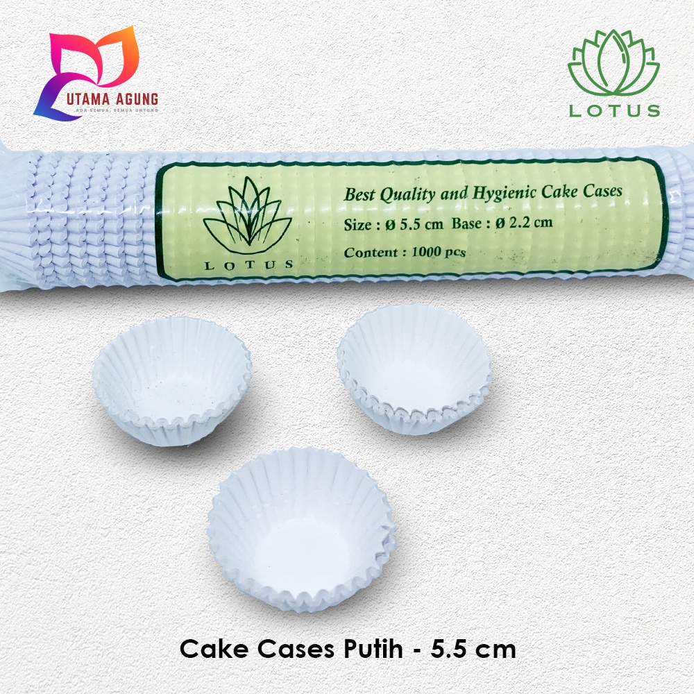 Jual Paper Cup Case Lotus / Kertas Kue Putih Size 5.5 cm isi 1000pcs ...