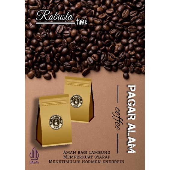 Jual KOPI Aman bagi penderita maag ROBUSTA TIME / HITAM / Aman Untuk