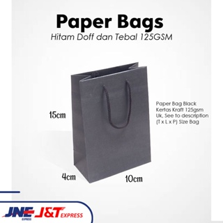 Luxury Black Paper Shopping Bags With Handles (PB02)