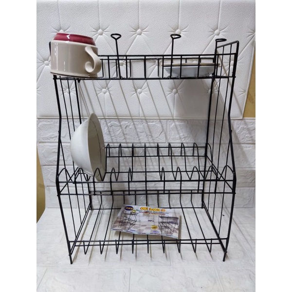Jual Rak Piring RPL Warna Hitam | Shopee Indonesia