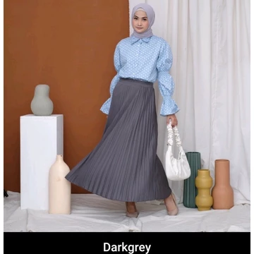 Rok Plisket Panjang Mayung Bahan Hyget Premium Ready 27 Warna Part1