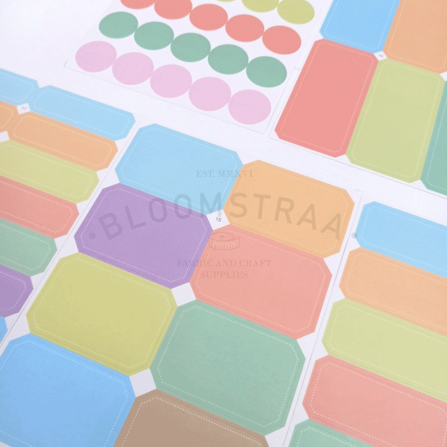 Jual Binder Label Sticker Index Stiker Pastel Color Budget Ziplock ...