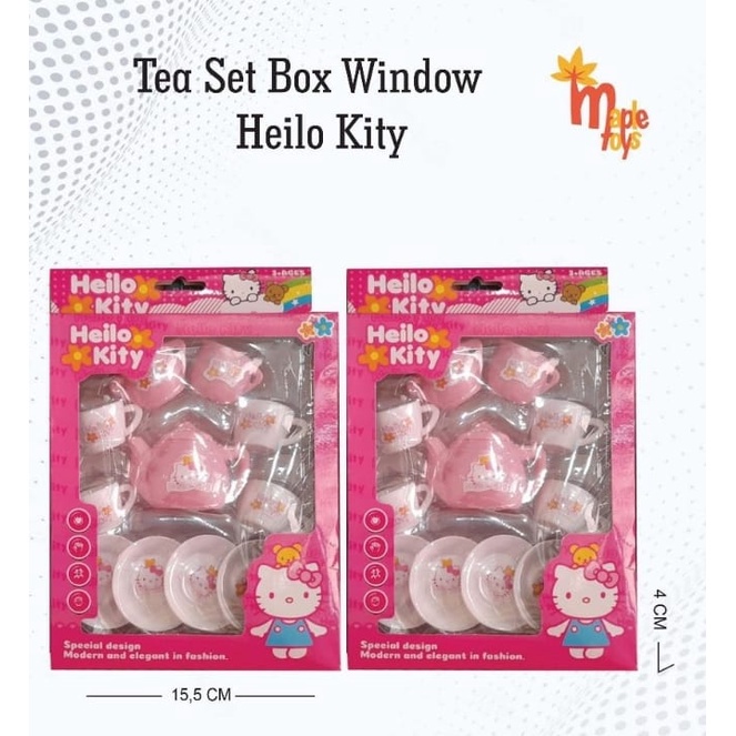 Jual MAINAN ANAK TEKO SET HELLO KITTY KEMASAN BOX / MAINAN TEA SET ...