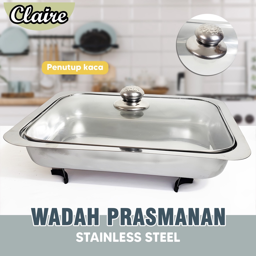 Jual CHAFING DISH / WADAH MAKAN PRASMANAN / WADAH FAST FOOD TUTUP KACA ...