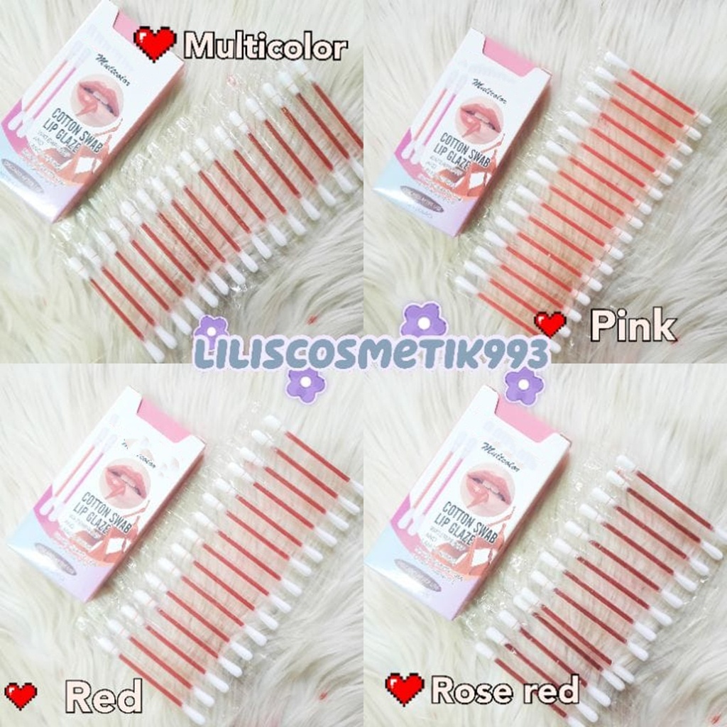 Jual PERPACK 20 PCS!! LIP TINT COTTON BUD/COTTON SWAB LIP GLAZE MATTE