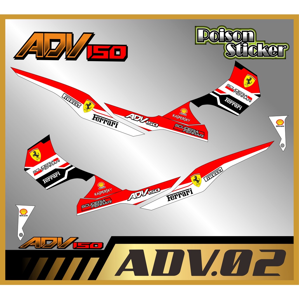 Jual Sticker Striping ADV 150 Decal Stiker list variasi HONDA ADV code ...