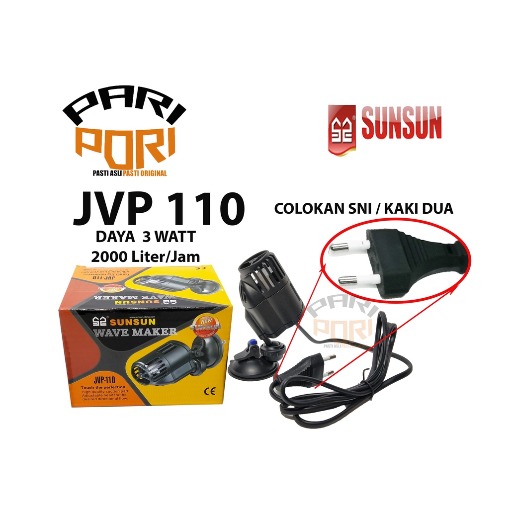 SunSun JVP-230 Strömungspumpe Dual Wavemaker Magnethalter 6000l/h 8W schwenkbar Süß- & Salzwasser