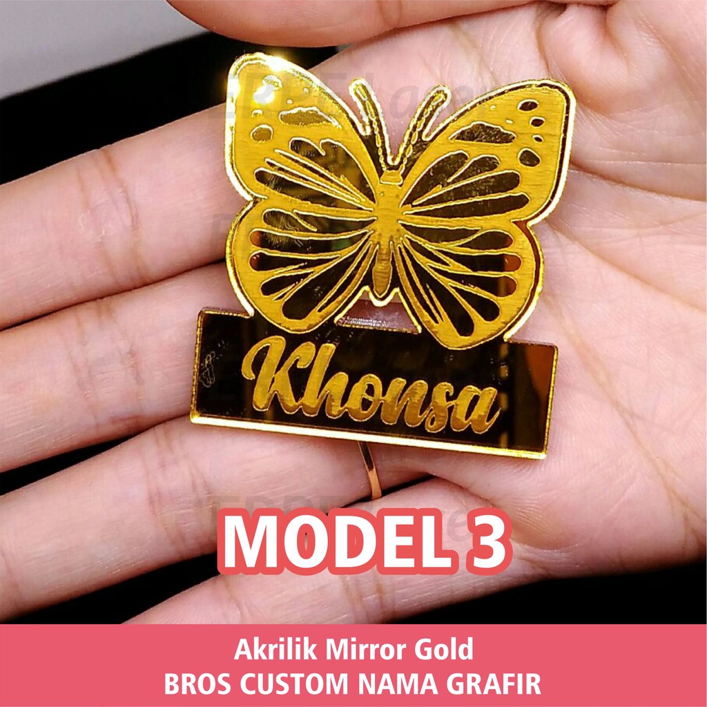 Jual BROS AKRILIK GOLD CUSTOM NAMA | PIN BROSS HIJAB JILBAB | Shopee ...