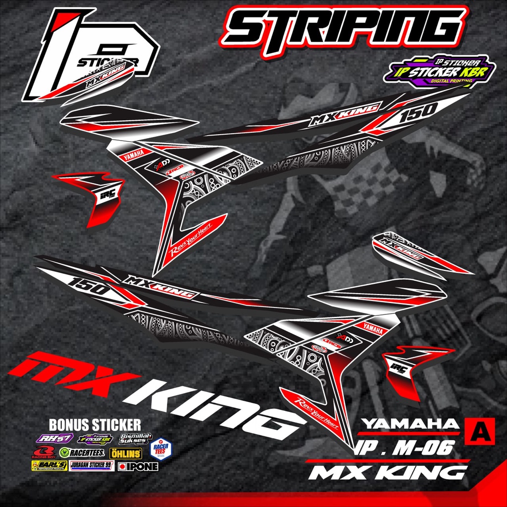 Jual (COD) STICKER STRIPING YAMAHA MX KING sticker motor variasi Racing ...