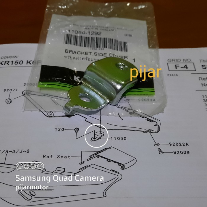 Jual :=:=:=:=] Bracket Side Cover Body Belakang Kawasaki Ninja 150 RR