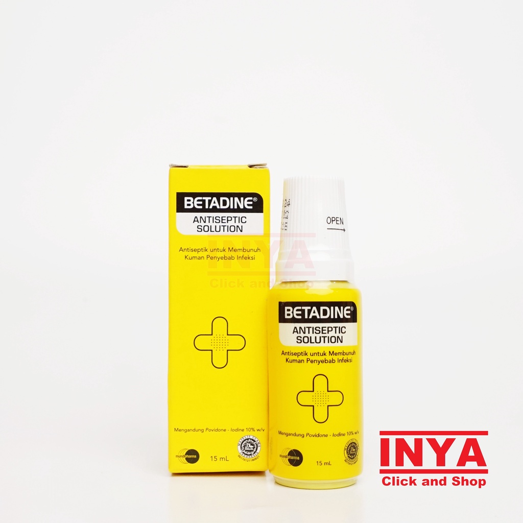 Jual BETADINE ANTISEPTIC SOLUTION 15ml Obat Luka Antibakteri