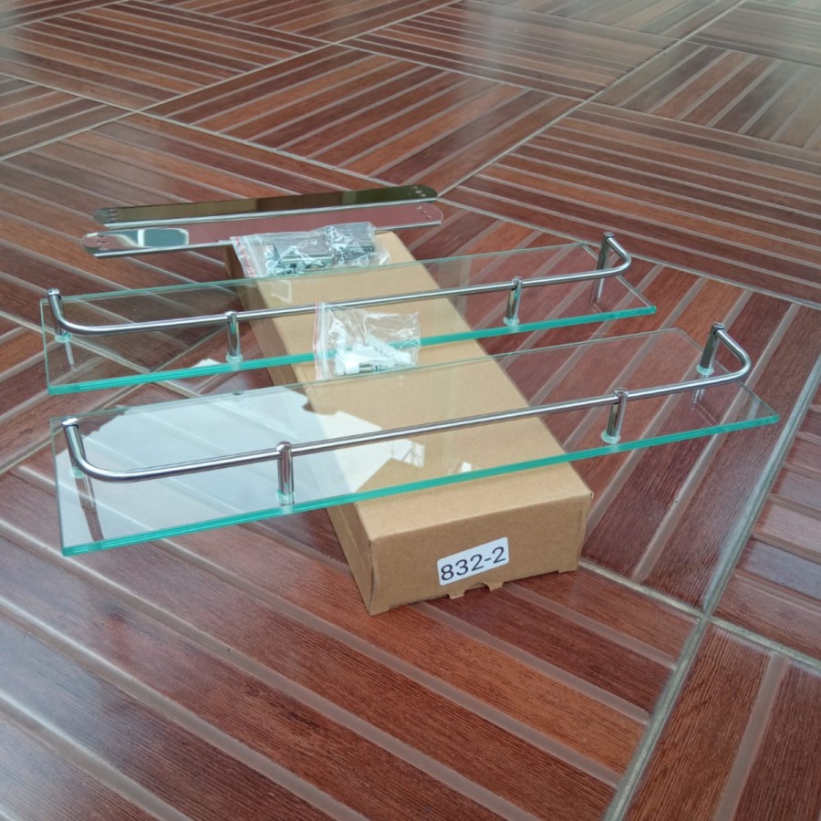 Jual RAK KACA KAMAR MANDI KOTAK 2 SUSUN SUBRAN 832-2 // TEMPAT SABUN ...