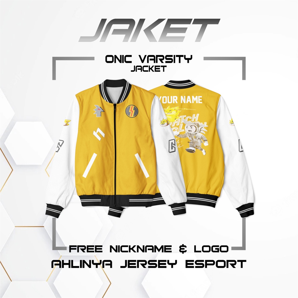 Jual Jaket Onic Esports Terbaru Season Varsity Full Printing