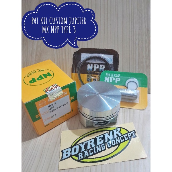 Jual PISTON KIT CUSTOM JUPITER MX NPP 57 58 PIN 14 TYPE 3 BOYRENK