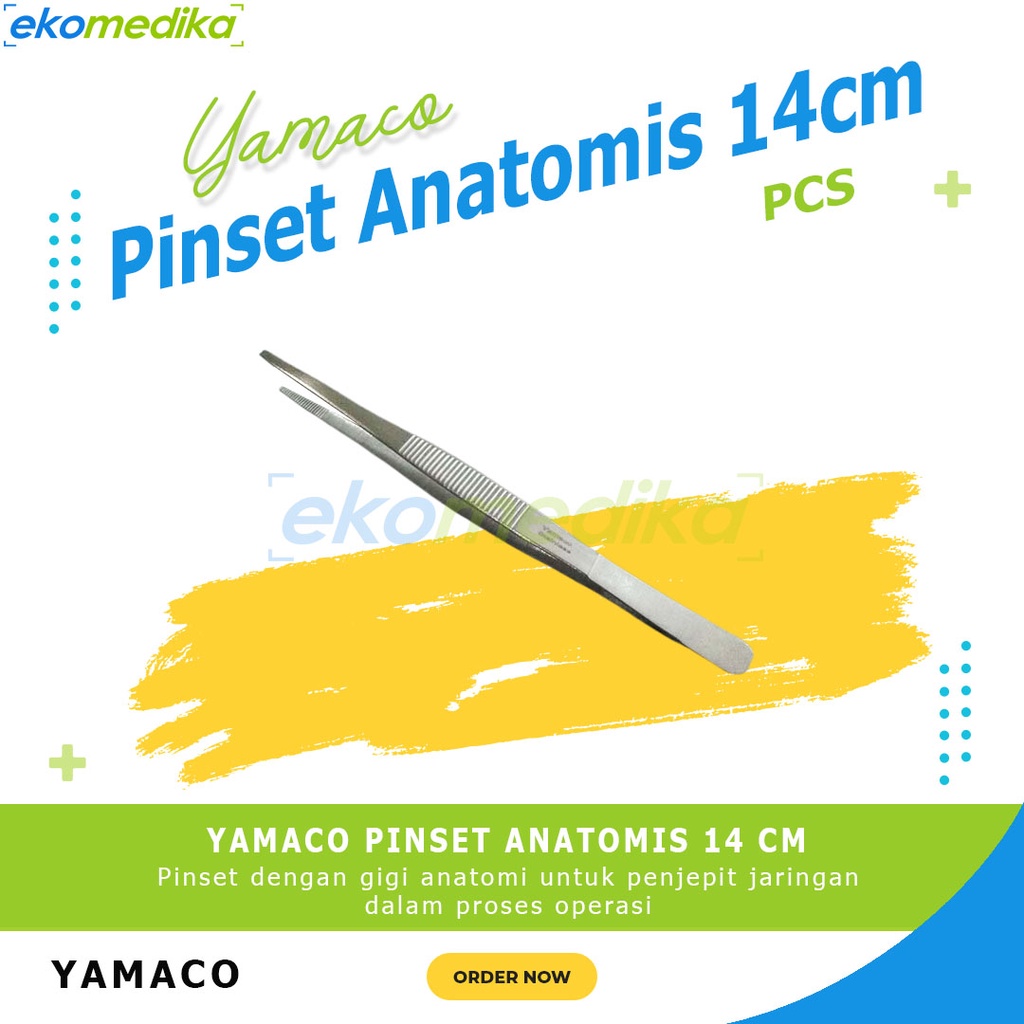 Jual Pinset Anatomis 14cm / Dressing Forceps 14cm YAMACO RENZ | Shopee ...