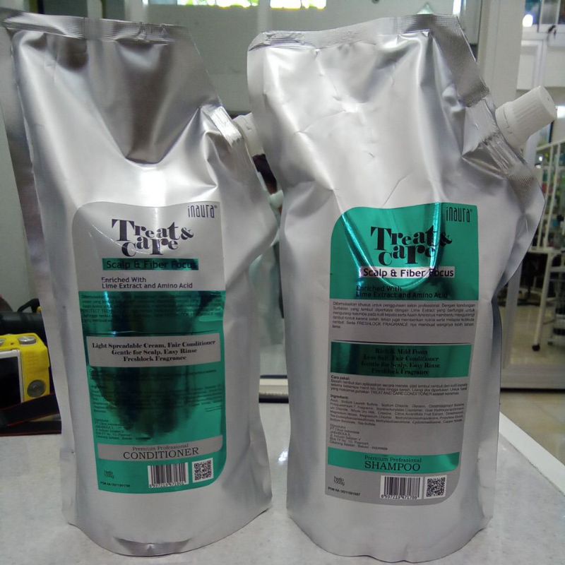 INAURA SHAMPOO SALON TREAT & CARE UNTUK RAMBUT KERKETOMBE BERMINYAK