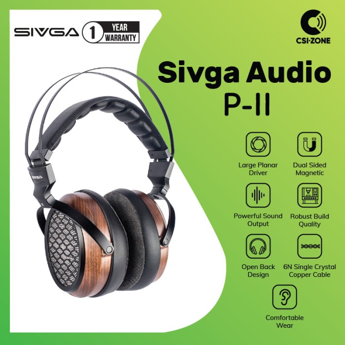 Jual Sivga Audio P-II / P II Planar Magnetic Open Back Headphone ...