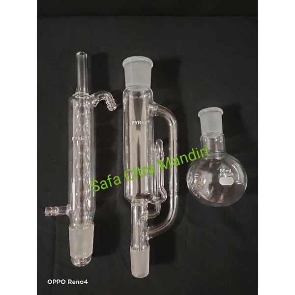 Jual Soxhlet Extractor 50ml And 100 Ml Merk Pyrex Soxhlet Set Pyrex