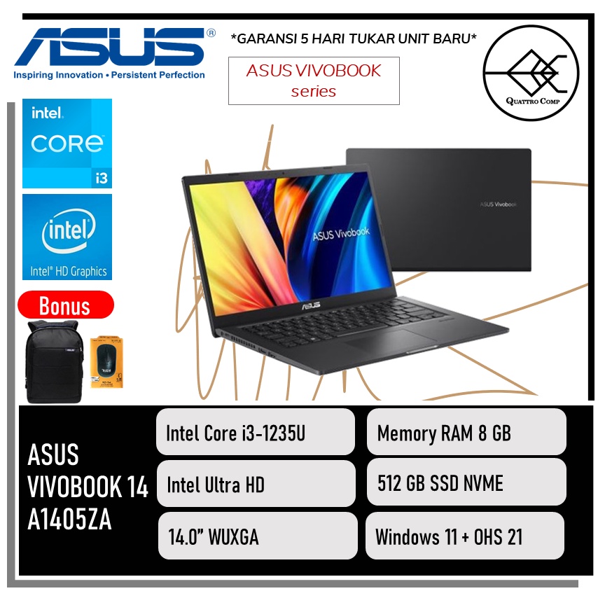 Jual Asus Vivobook 14 A1405za Core I3 1215 8gb 512ssd Inteluhd W11ohs 140 Wuxga Shopee 4101