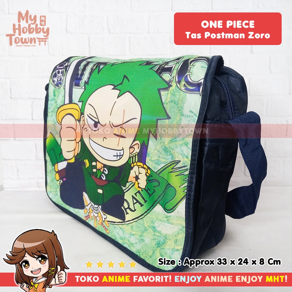 Jual Tas Selempang Postman Messenger Sling Bag Anime One Piece Roronoa ...