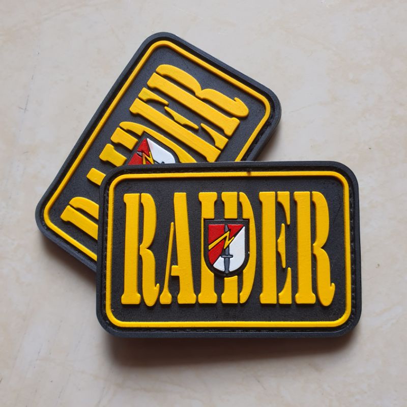 Jual Patch Rubber Logo Tulisan Raider Tni Ad Tempelan Emblem Karet Velcro Shopee Indonesia