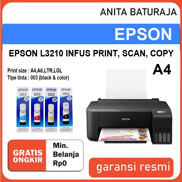 Jual PRINTER EPSON L3210 INFUS (PRINT,SCAN,COPY A4) | Shopee Indonesia