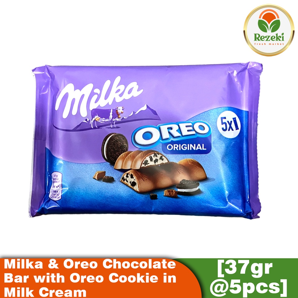 Jual Milka And Oreo Chocolate Bar With Oreo Cookie In Milk Cream 37gr