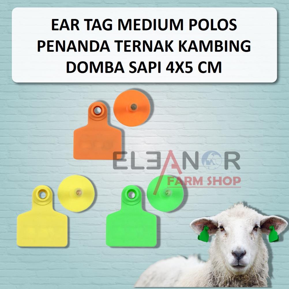 Jual Ear Tag Medium Polos Ukuran 4X5 CM Penanda Kambing Domba Dan Sapi ...