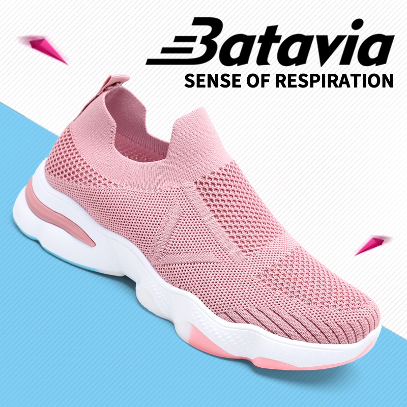 Jual Batavia Sepatu Olahraga Pelangi Premium Perempuan Terbaru Rajut