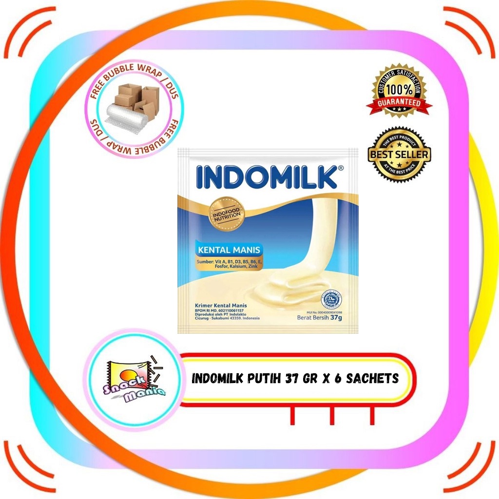 Jual Indomilk Susu Kental Manis Putih 37 gr x 6 Sachets Shopee Indonesia