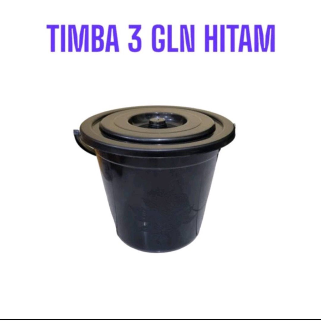 Jual Timba Plastik Timba Air Timba Timba 3 Gl Hitam Shopee