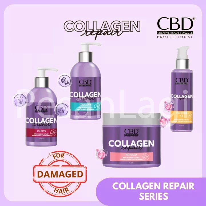 Jual Murah Cbd Collagen Repair Series Shampoo Conditioner Ungu