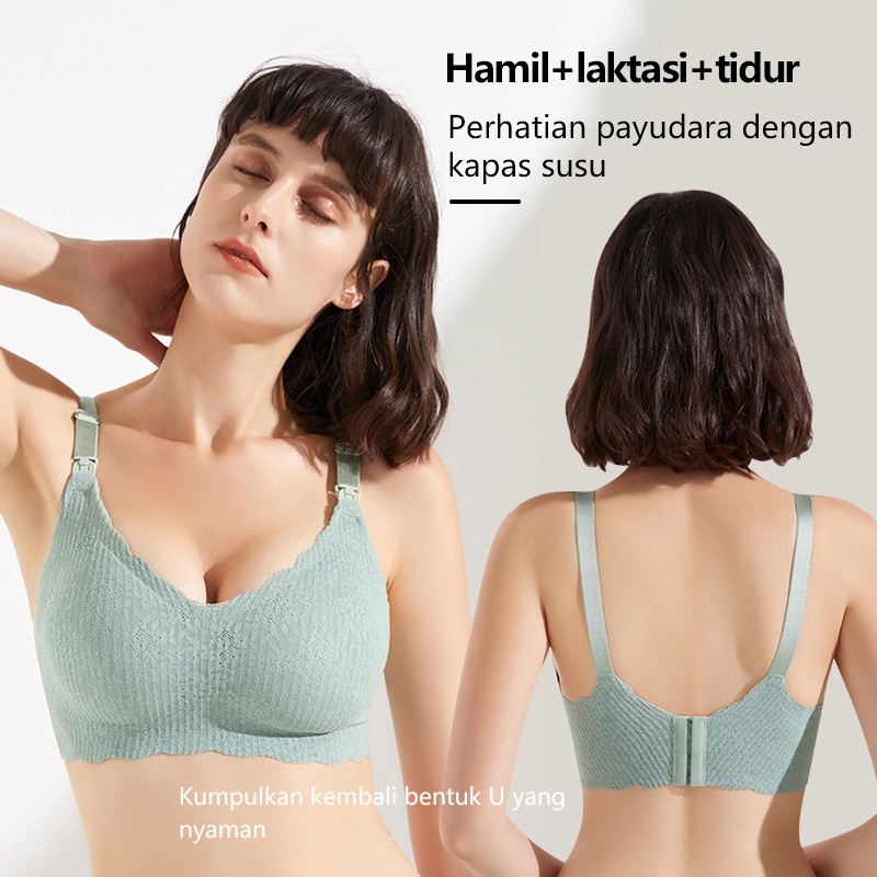 Jual Bra Menyusui Kancing Depan Maternity Ibu Hamil Ukuran Nursing Bra Jumbo Gesper Tanpa Kawat