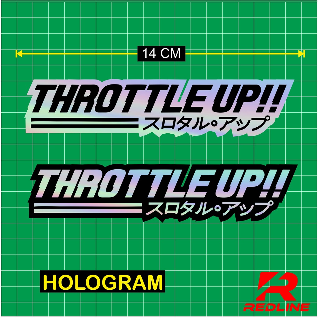 Jual STIKER THROTTLE UP HOLOGRAM CUTTING Shopee Indonesia