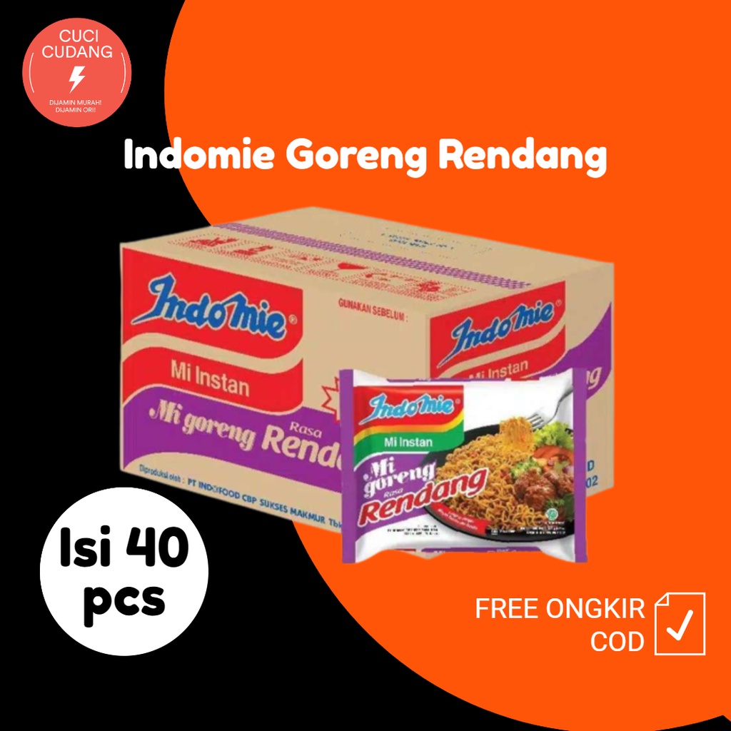Jual Indomie Goreng Rendang 91gr 1 Dus Isi 40 pcs | Shopee Indonesia