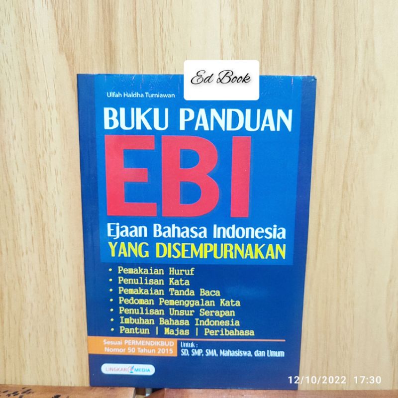 Jual Buku Panduan Ejaan Bahasa Indonesia Yang Disempurnakan - Buku Ebi ...