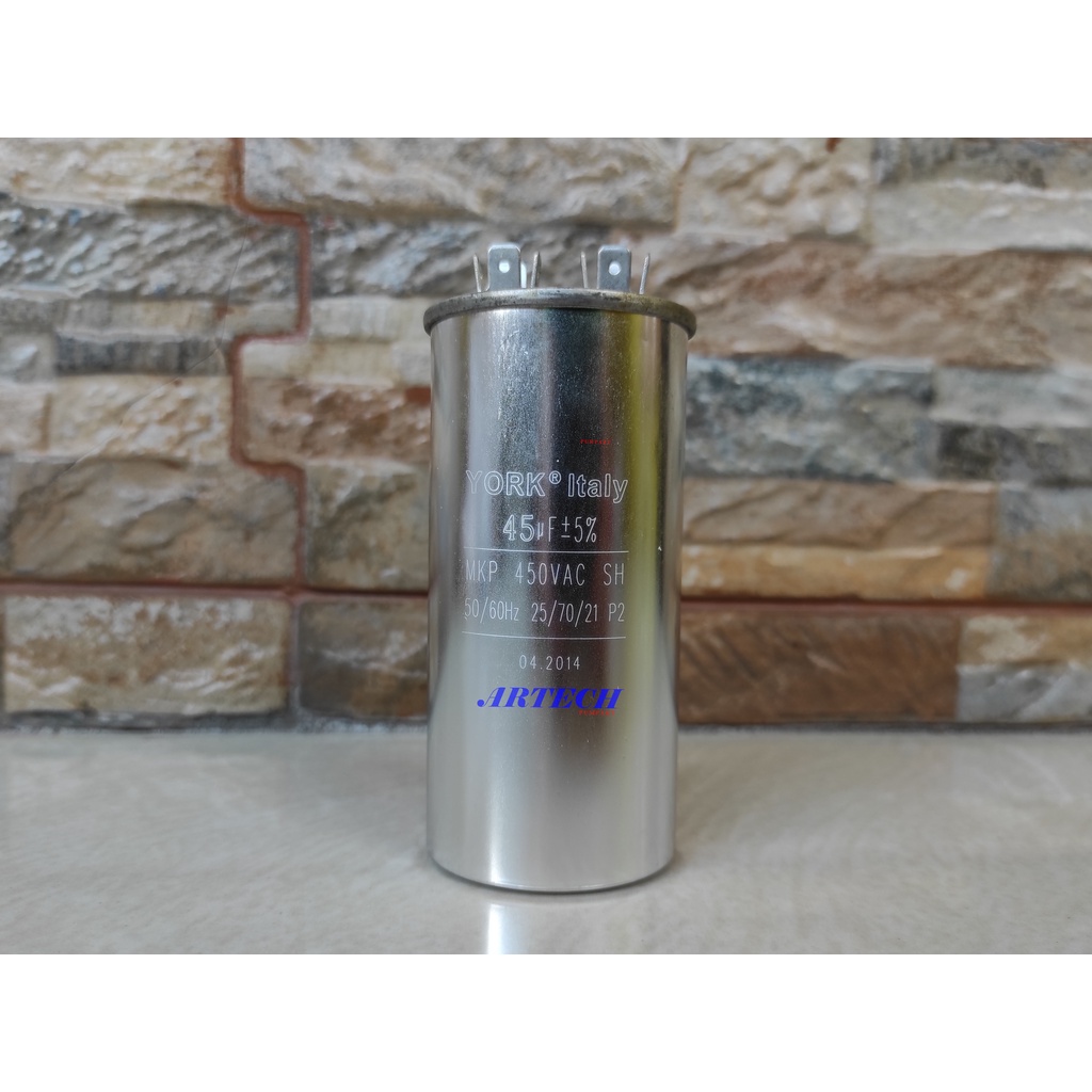 Jual YORK 45 UF 450V KAPASITOR / CAPACITOR AC (CAPACITOR) Shopee