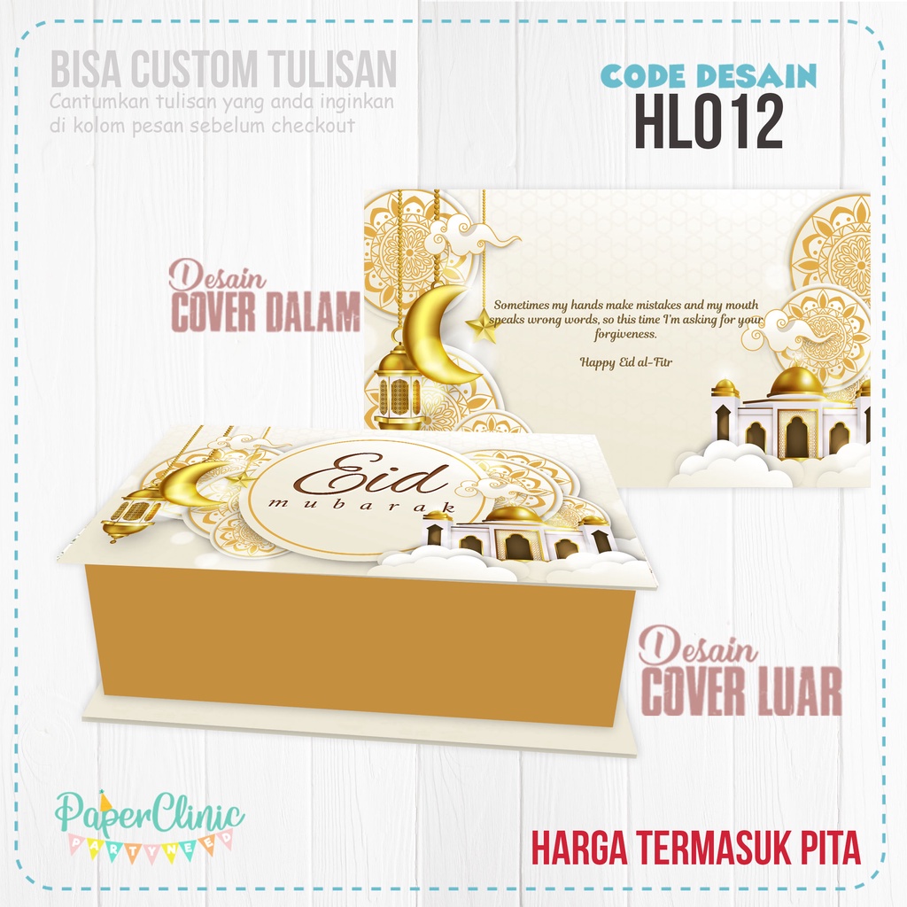 Jual Box hampers idul fitri kotak giftbox lebaran bahan hardboard