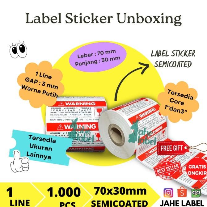 Jual Sticker Unboxing Stiker Label Unboxing Stiker Pengiriman Pcs Shopee Indonesia