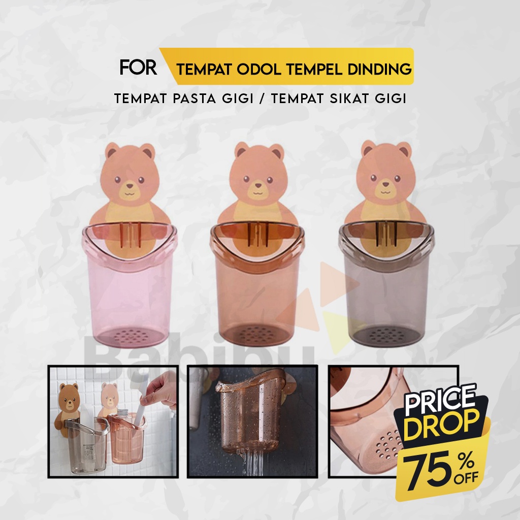 Jual Tempat Pasta Gigi / Tempat Sikat Gigi / Tempat Odol Tempel Dinding