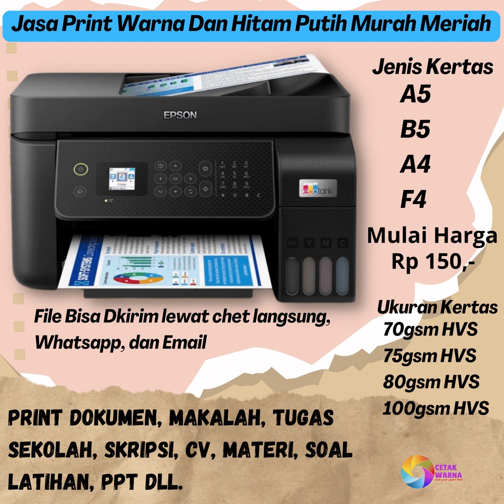 Jual Jasa Print Hvs Warna Dan Hitam Puith Cetak Hvs Warna Dan Hitam Putih Cetak Hvs Bw Hitam