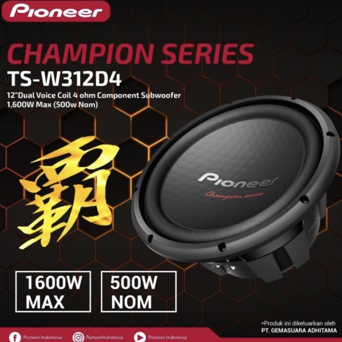 Jual Subwoofer Pioneer Ts W312d4 12 Inch Original Speaker Mobil 12inch Shopee Indonesia 2761