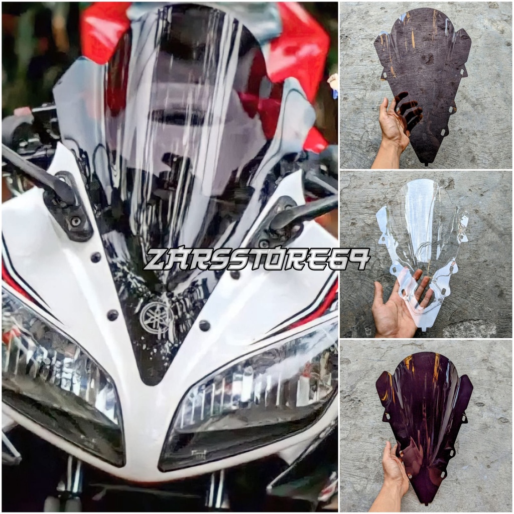 Jual visor R15 v2 model jenong bening smoke dan hitam pekat ...