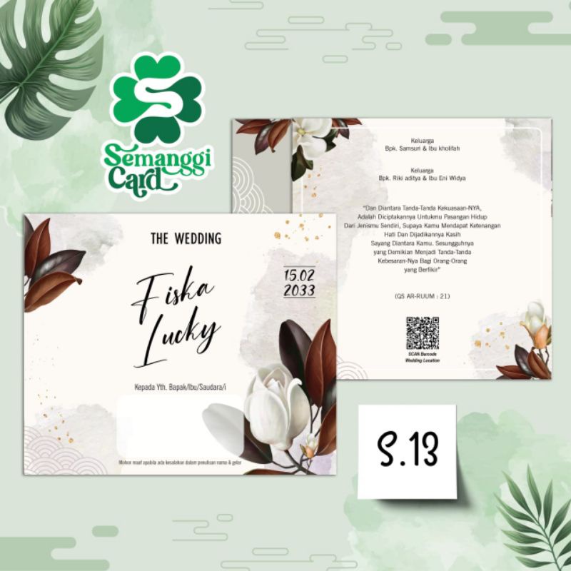 Jual BLANGKO UNDANGAN SEMANGGI 13 | Shopee Indonesia