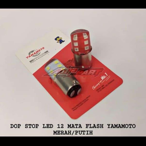 Jual DOP STOP / LAMPU STOP LED 12 MATA FLASH YAMAMOTO | Shopee Indonesia